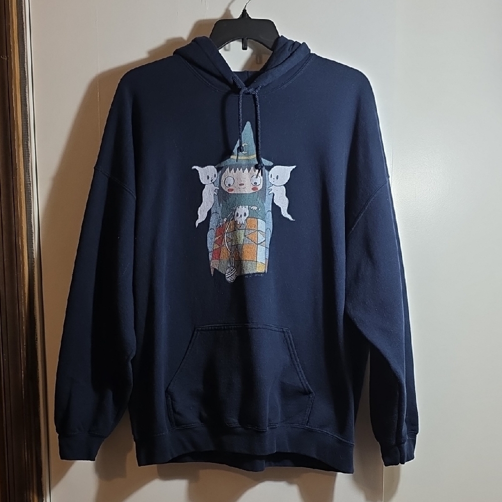 Navy Blue Graphic Hoodie